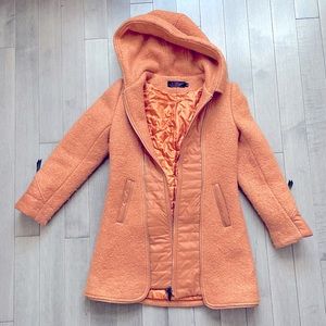Vintage orange coat moto style XS/S